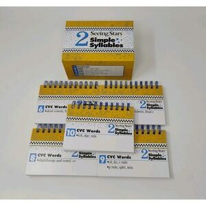 Seeing Stars Nanci Bell Simple Syllables Box #2 Vowels Consonant Card Set 2013